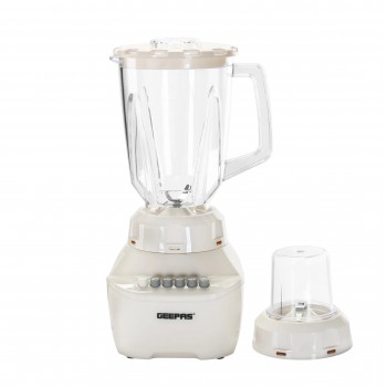 Geepas 2-in-1 Blender, 1.5L Plastic Jar, GSB5362 | 4 Speed Control with Pulse | Over Heat Protection | 400W Powerful Motor | Chopper, Coffee Grinder & Smoothie Maker