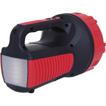 Geepas GSL5572 Rechargeable LED Emergency Searchlight - Portable Spotlight with 10 Hours Working with 2 USB Input | Ideal for Camping, Outdoor & Emergency Power Cuts