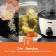 Geepas GRC4326 2.2L Electric Rice Cooker -Cook/Warm/Steam, High-Temperature Protection - Make Rice & Steam Healthy Food & Vegetables