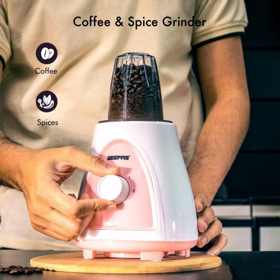 Geepas 400W 2 in 1 2-speed multifunctional blender with pulse function Ice crusher, ice cutter, coffee grinder and smoothie maker