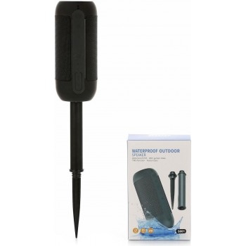 Outdoor Waterproof Bluetooth Speaker with TWS & Garden Stake