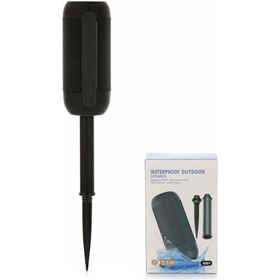 Outdoor Waterproof Bluetooth Speaker with TWS & Garden Stake