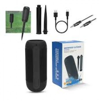 Outdoor Waterproof Bluetooth Speaker with TWS & Garden Stake