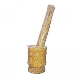Classic Patterned Wooden Mortar and Pestle Set