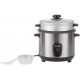 Geepas 1.5 L Multifunctional Rice Cooker- GRC35040| Durable Construction with Cool Touch Handle|Equipped with Tempered Glass Lid, Rice Spoon