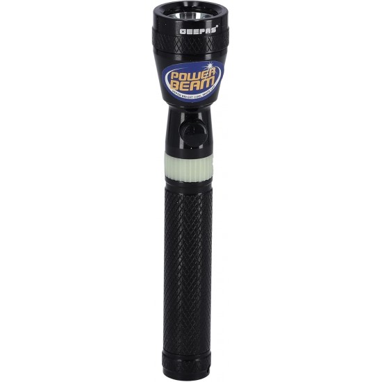 Geepas Gfl51028 Rechargeable LED Flashlight, Black
