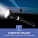 GEEPAS LED Rechargeable Handheld Flashlight – Super Bright CREE Light for Camping, Hiking & Emergency – Aircraft Aluminum Body