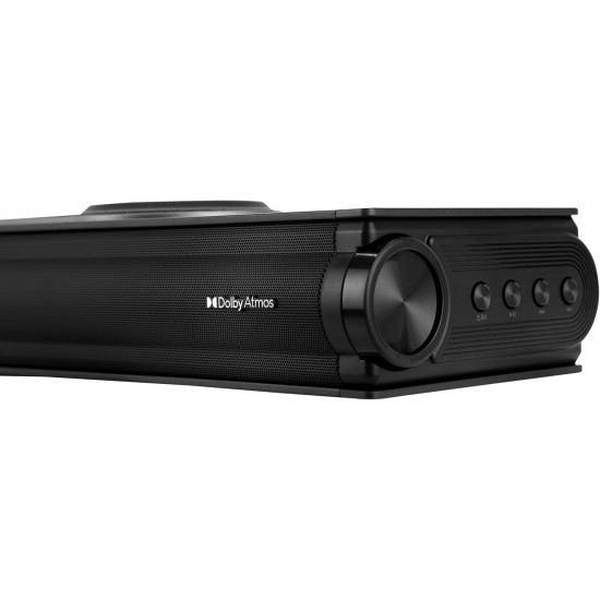 Geepas 3.1.2 CH All-in-One Dolby Atmos Soundbar- GMS8810DTS/ Bluetooth, AUX IN, USB, COAX, with Remote Control |200W, Perfect for Home Entertainment, Music, Party