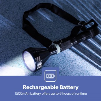 GEEPAS LED Rechargeable Handheld Flashlight – Super Bright CREE Light for Camping, Hiking & Emergency – Aircraft Aluminum Body