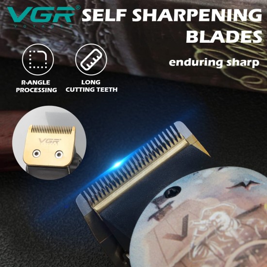 VGR V-689 Professional Rechargeable cordless Hair Clipper with LED Display