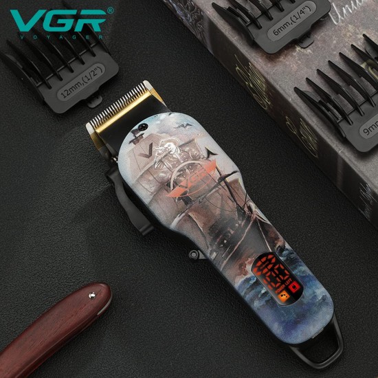 VGR V-689 Professional Rechargeable cordless Hair Clipper with LED Display