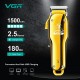 VGR Professional Rechargeable Hair Clipper Gold V-678