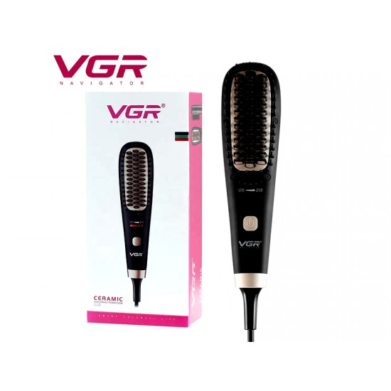 VGR V-568 Ηλεκτρική Βούρτσα Ceramic Hair Straightening Κεραμική