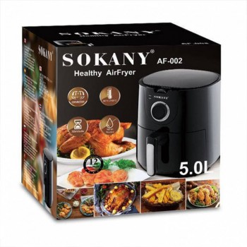 Sokany AF-002 Air Fryer with Detachable Tank 5lt Black