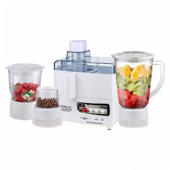 Sokany SK-4008 Multimixer 800W with 1.5lt Bucket and Blender Jug White