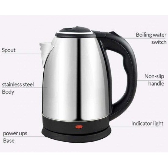 Cyber Cyk-556 (2.0 LITER) Stainless Steel Electric Kettle   Silver/Black