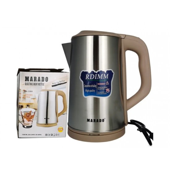 Marado MA-3366 Luxury 1500W 3L Large Stainless Electric Heat Kettle Percolator 