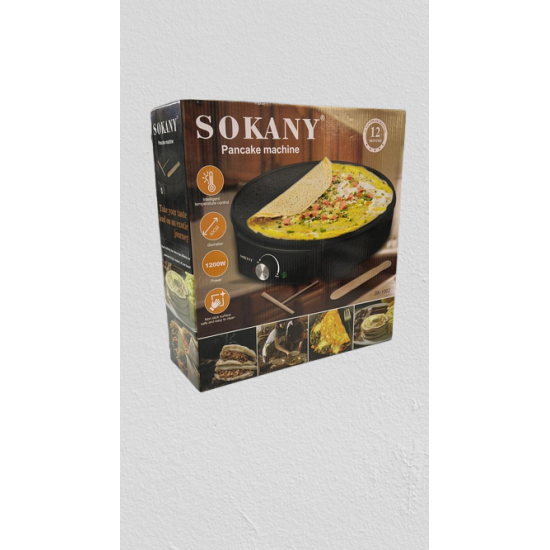 Sokany SK-1002 Crepe Maker 30cm Inox 1200W