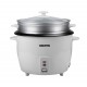 Geepas GRC4327N Rice Cooker & Steamer Non-Stick Inner Pot 2.8L 1000W - White (UK Plug)