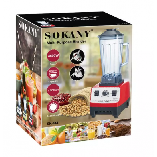 SOKANY SK444 4500W Heavy Duty Commercial Grade Automatic Blender 2000ml Jar - Red