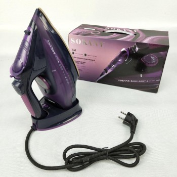 SOKANY SK-2085 2400W New high quality wireless steam iron 360ml Water tank - Purple