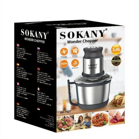 Sokany SK-7027 Multi-Cutter 800W with 3lt Container