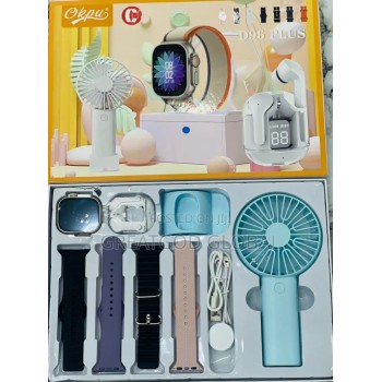 D96 Plus Smartwatch with Hand Fan & Airdrop Set