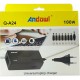 Andowl Universal Laptop Charger 100W 24V with Detachable Power Cable and Plug Set