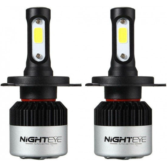 Nighteye Car Lamps H4 LED 6500K Cold White 9-32V 72W 2pcs