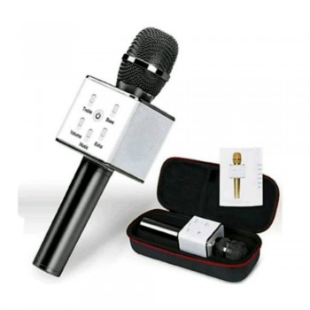 Karaoke Wireless Bluetooth Microphone and Speaker Q7 GOLD/BLACK