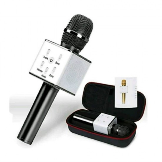 Karaoke Wireless Bluetooth Microphone and Speaker Q7 GOLD/BLACK