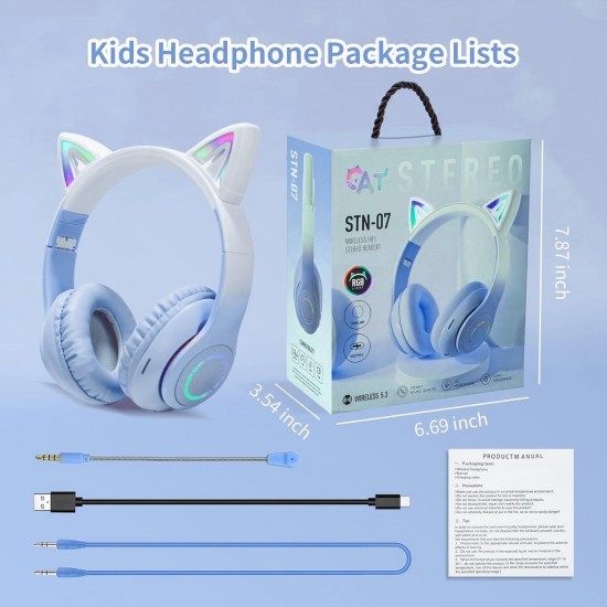 Wireless LED Headphones for Kids and Adults