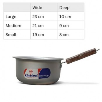 Silver Milk Pan with Wooden Handle – Where Elegance Meets Everyday Ease