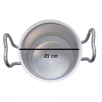United Pure Silver Finish Cooking Pot (Pateela) no. 10