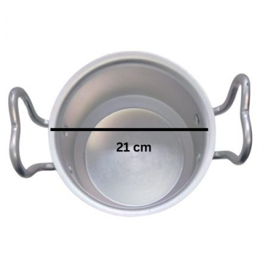 United Pure Silver Finish Cooking Pot (Pateela) no. 1