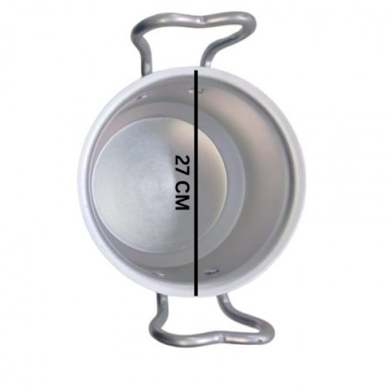 United Pure Silver Finish Cooking Pot (Pateela) no. 3