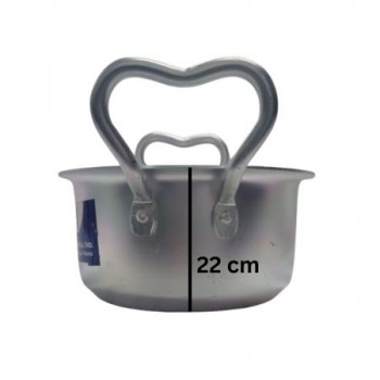 United Pure Silver Finish Cooking Pot (Pateela) no. 8