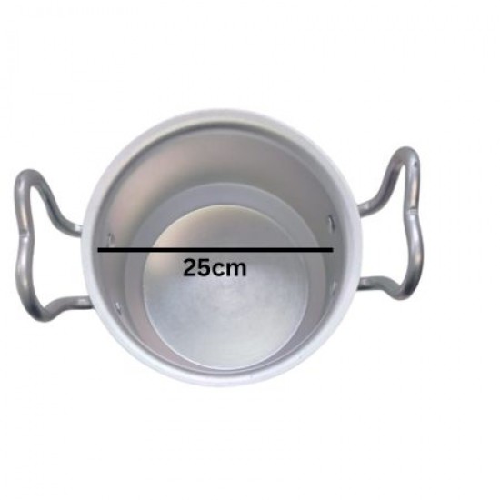 United Pure Silver Finish Cooking Pot (Pateela) no. 2