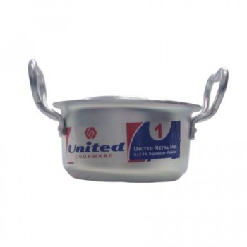 United Pure Silver Finish Cooking Pot (Pateela) no. 2